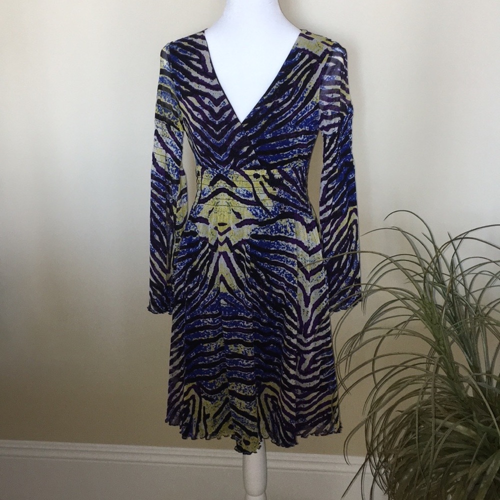 Beautiful spring dress by BCBGMAXAZRIA.  Multi colored, size XS.
